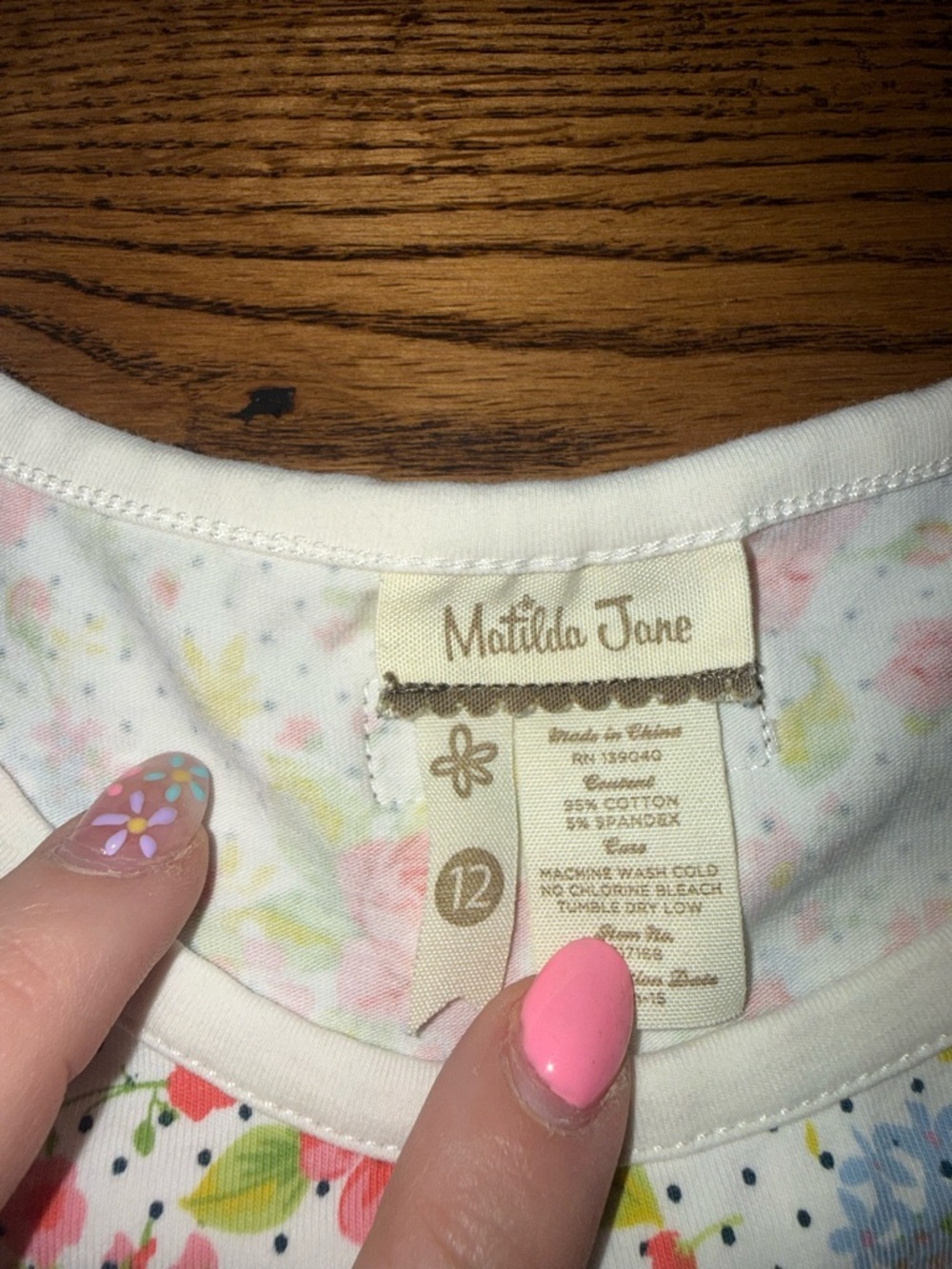 Matilda Jane Hello Lovely Floral Tank Size Girls 12 - Picture 2 of 3
